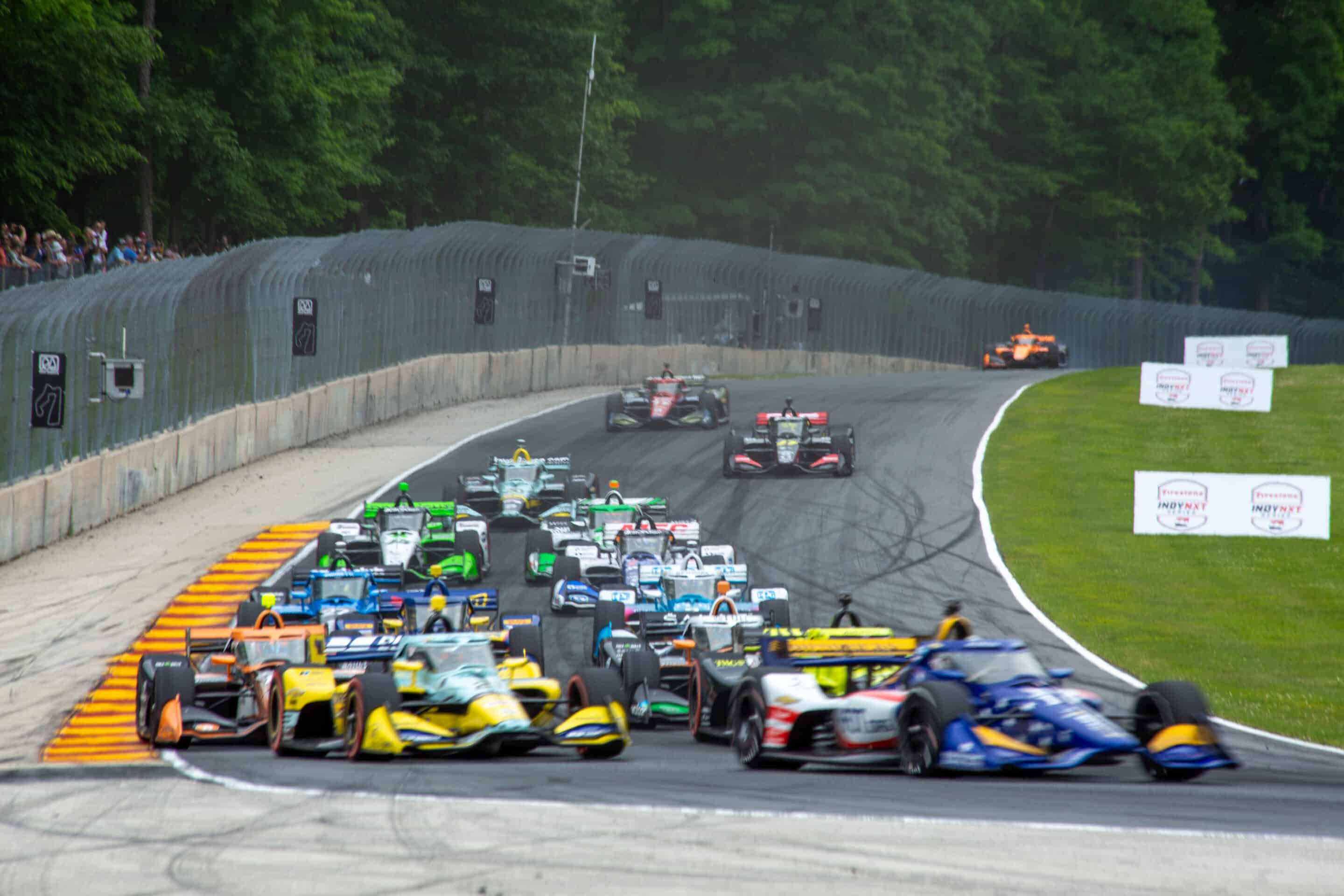 A general view of racing at Road America.