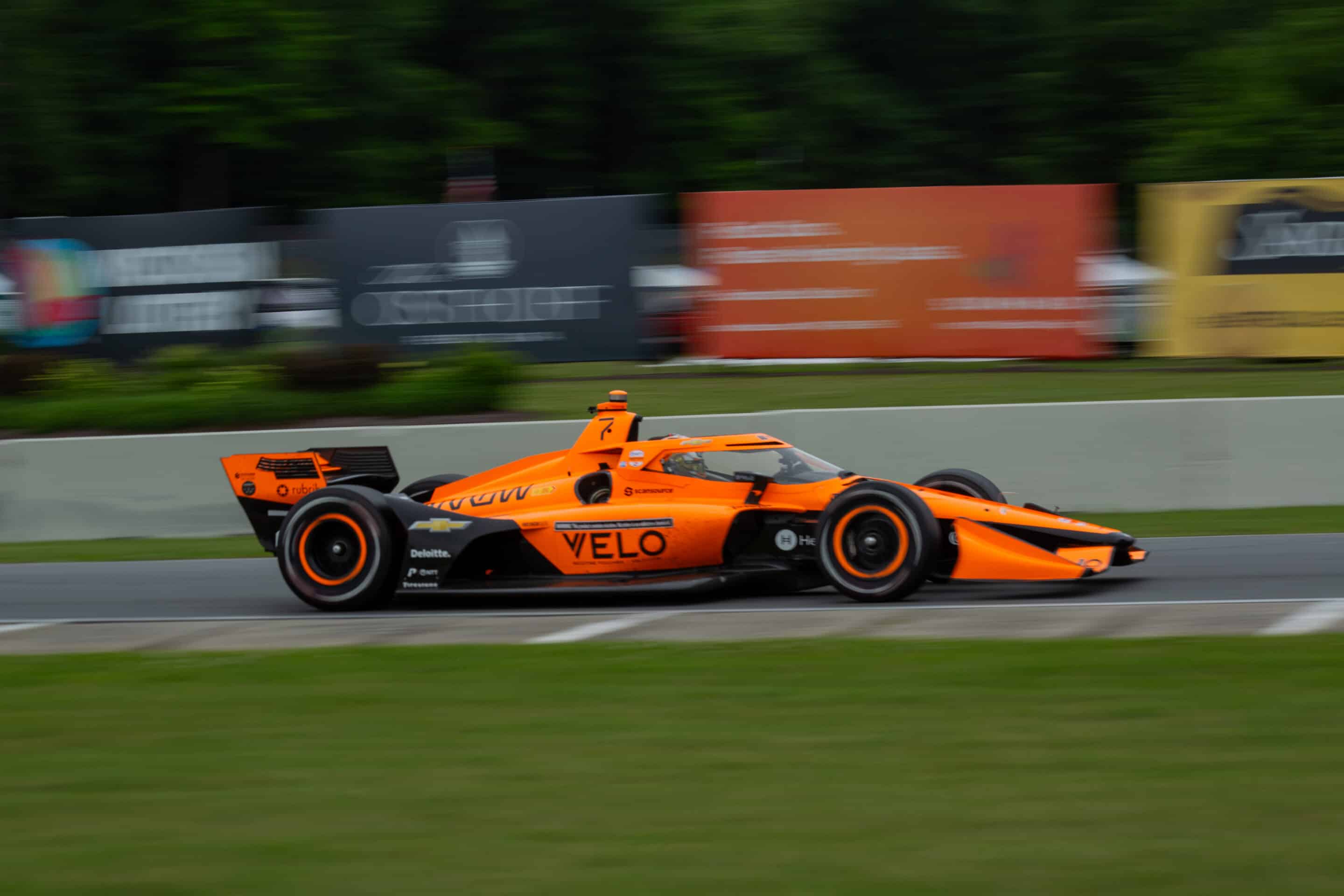Christian Lundgaard drives at Road America.