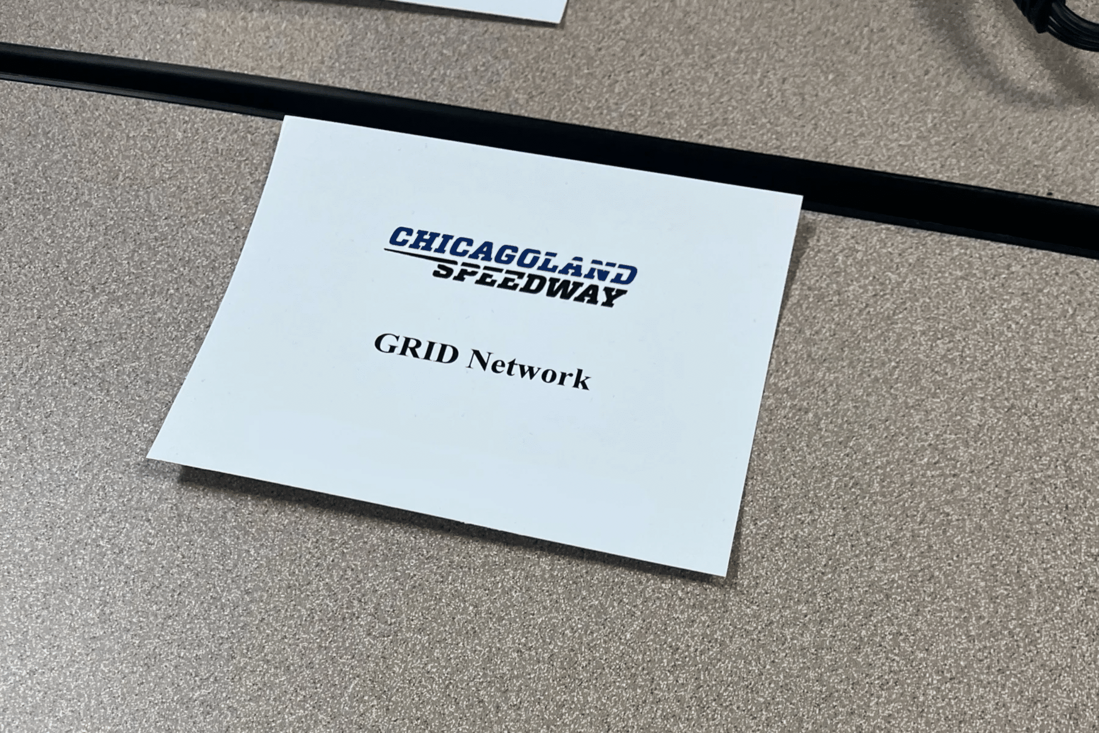 A general view of GRID Network's spot in the media center.