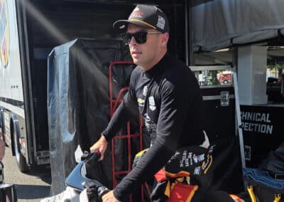 Scott McLaughlin looks on at Portland.