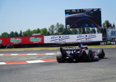 Felix Rosenqvist drives at Portland.