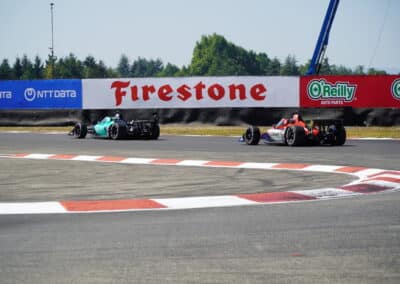Marcus Ericsson and Sting Ray Robb drive at Portland.
