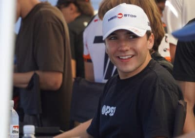 Enzo Fittipaldi smiles at Portland.