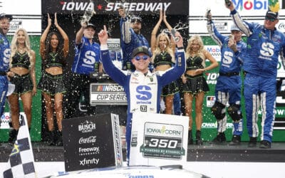 Iowa Corn 350: Gibbs holds off Bell for Iowa victory