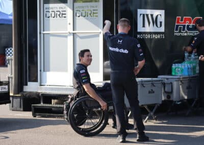 Robert Wickens has a conversation.