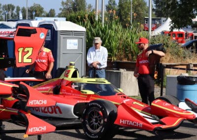 David Malukas' car sits in the paddock at Portland.