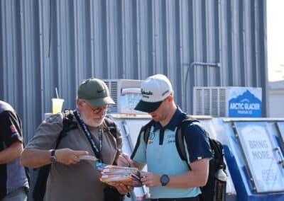 Christian Rasmussen signs an autograph for a fan at Portland.