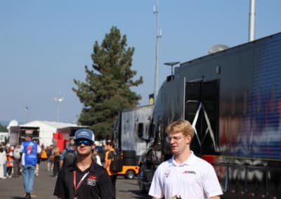 Jacob Abel looks on at Portland.