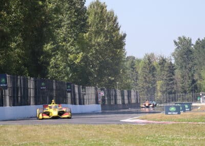 Alex Palou drives at Portland.