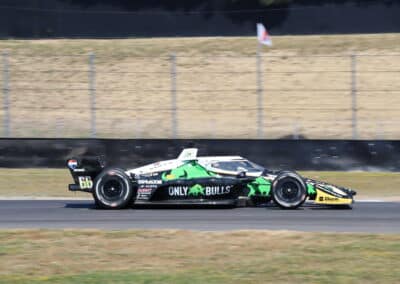 Marcus Armstrong drives at Portland.