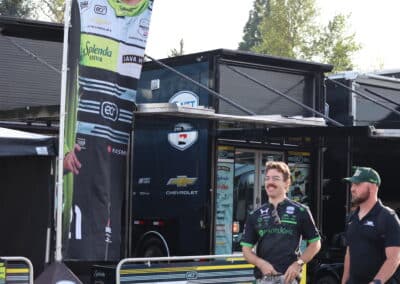 Louis Foster walks through the paddock at Portland.