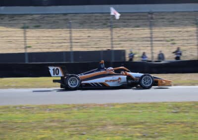 Niels Koolen drives at Portland.