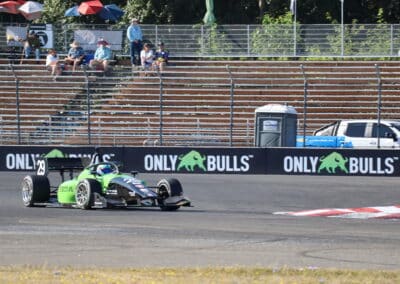Josh Pierson drives at Portland.