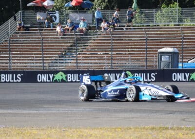 Jack Beeton drives at Portland.