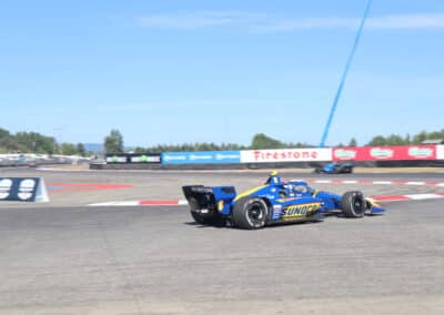Kyffin Simpson drives at Portland.