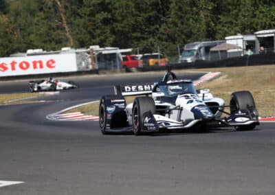 Louis Foster drives at Portland.