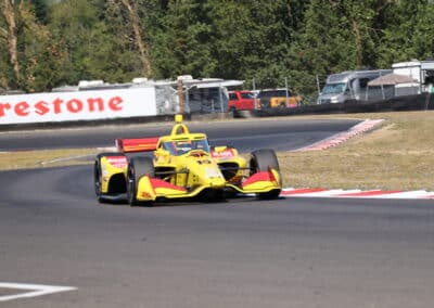 Alex Palou drives at Portland.