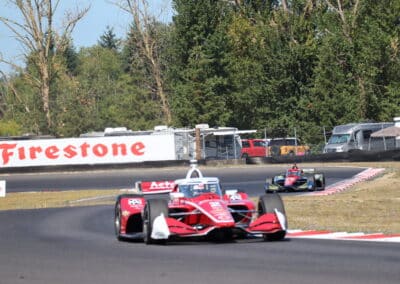 Josef Newgarden drives at Portland.