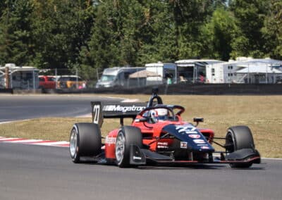 Seb Murray drives at Portland.