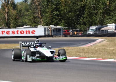 Nolan Allaer drives at Portland.