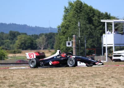 Enzo Fittipaldi drives at Portland.