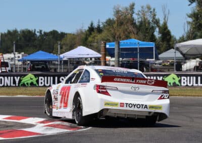 Ethan Tovo drives at Portland.