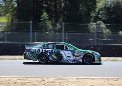 Mia Lovell drives at Portland.