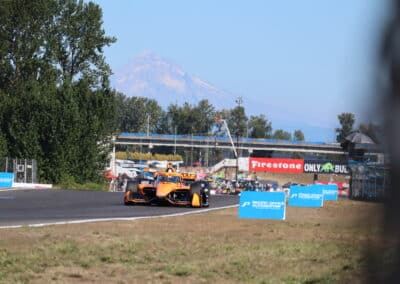 Christian Lundgaard drives at Portland.
