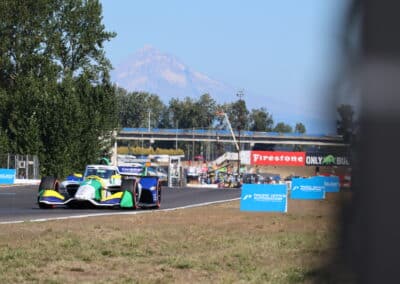 Caio Collet drives at Portland.