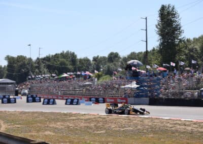 Bart Harrison drives at Portland.