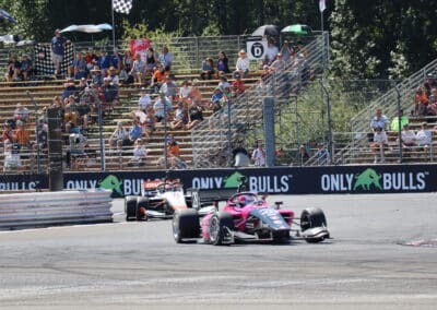 Max Taylor and Tymek Kucharczyk drive at Portland.
