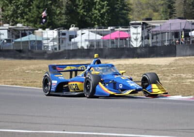 Kyffin Simpson drives at Portland.