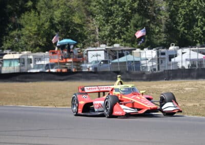 David Malukas drives at Portland.