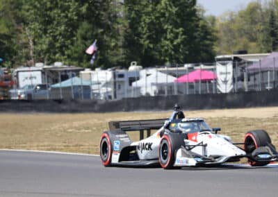 Graham Rahal drives at Portland.
