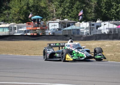 Marcus Armstrong drives at Portland.