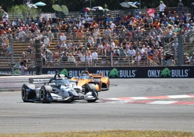 Louis Foster and Pato O'Ward drive at Portland.