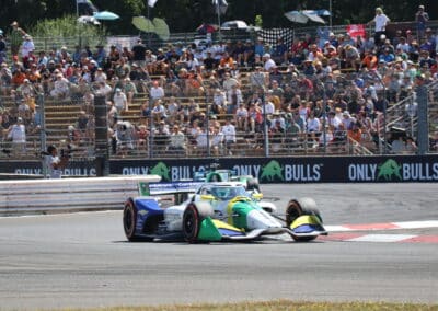 Caio Collet drives at Portland.
