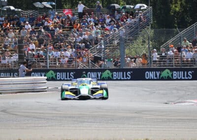Caio Collet drives at Portland.