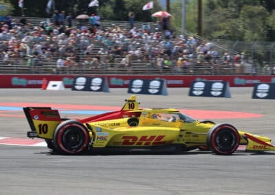 Alex Palou drives at Portland.