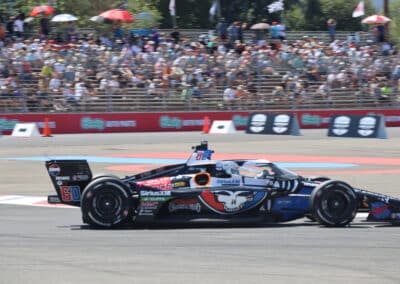 Felix Rosenqvist drives at Portland.