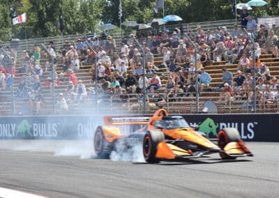 Pato O'Ward drives at Portland.