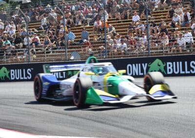 Caio Collet drives at Portland.