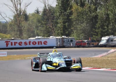 Alexander Rossi drives at Portland.
