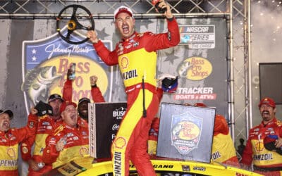 Bass Pro Shops Night Race: Logano steals Bristol win; Blaney, Hocevar fight post-race